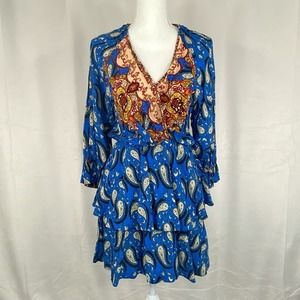 Umgee // Blue Boho Dress, Size S